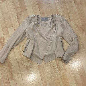 Tart Collections Beige Leather Jacket